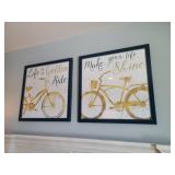 3PC FRAMED BICYCLE PRINTS