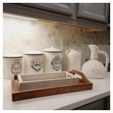 7 PC CANISTERS, DECO, & TRAYS