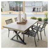 5 PC OUTDOOR DINING TABLE & CHAIRS