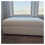 UPHOLSTERED STORAGE BENCH W/ PILLOWS