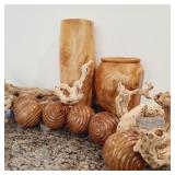 10 PC WOOD DECO