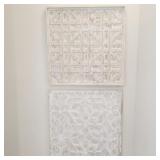 2 PC LASER CUT WOOD WALL ART