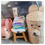 5 PC KIDS BASKETS, BOOKS, & DECO