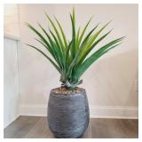 FAUX AIR PLANT IN STONE PLANTER