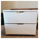 TWO DRAWER FILE CABINET W/ WHEELS