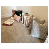 9PC ASSORTED PILLOWS & THROW