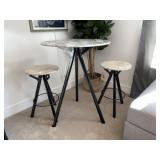 3PC BAR HEIGHT TABLE & STOOLS