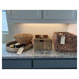 5PC ASSORTED BASKETS & TRAY