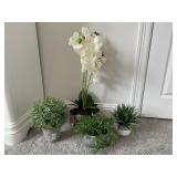 4PC ASSORTED GREENERY & FLORAL