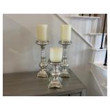 3PC CANDLE HOLDERS