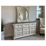 4PC DRESSER, MIRROR & NIGHTSTANDS