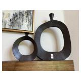 THREE (3) METAL VASES