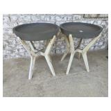 TWO (2) OUTDOOR ACCENT TABLES