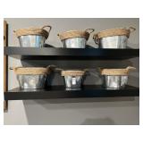 NINE (9) METAL CONTAINERS