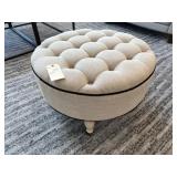 ROUND TUFFTED OTTOMAN