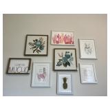 10PC ASSORTED FRAMED PRINTS