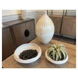 TWO (2) DECO BOWLS & VASE