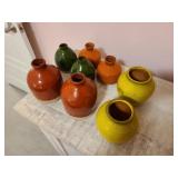 EIGHT (8) DECORATIVE VASES