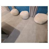 THREE (3) OTTOMANS/POUFS