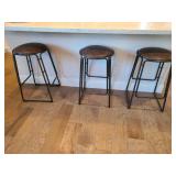 THREE (3) COUNTER STOOLS