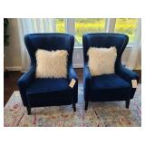 TWO (2) WINGBACK CHAIRS W/PILLOWS