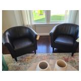 TWO (2) BARREL CHAIRS