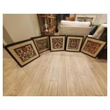 FIVE (5) FRAMED PRINTS