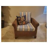 WICKER CHAIR W/ PILLOW