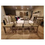 FOUR (4) LADDERBACK CHAIRS