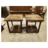 TWO (2) INDUSTRIAL END TABLES