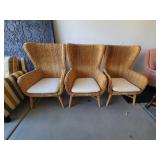 THREE (3) WICKER CHAIRS