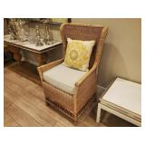 WICKER CHAIR W/ PILLOW