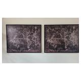 2PC LARGED FRAMED CANVAS PRINTS