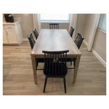 7PC DINING TABLE & CHAIRS
