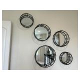 (6) WALL MIRRORS/TRAYS