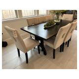 9PC DINING TABLE & CHAIRS
