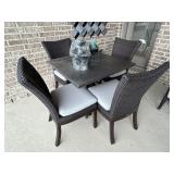 5PC OUTDOOR DINING TABLE & CHAIRS