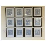 12PC FRAMED PRINTS