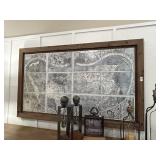 LARGE FRAMED MAP