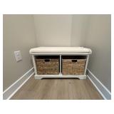 2 CUBE STORAGE BENCH & COAT HOOK