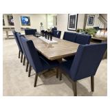 9PC DINING TABLE & CHAIRS
