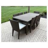 9PC OUTDOOR PATIO DINING TABLE & CHAIRS