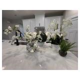 4PC FAUX FLORAL & GREENERY