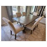 7PC DINING TABLE & CHAIRS