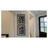 2PC FRAMED TEXTILE PRINTS