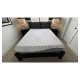 4PC QUEEN BED, MATTRESS & NIGHTSTANDS