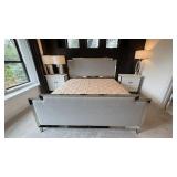 4PC KING BED & MATTRESS SET