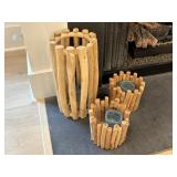3PC CANDLE HOLDER