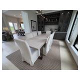 9PC DINING TABLE & CHAIRS