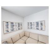 2PC LARGE FRAMED CANVASES